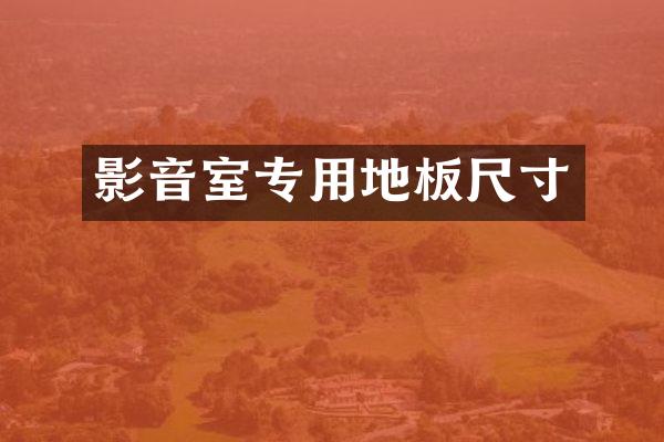 影音室专用地板尺寸