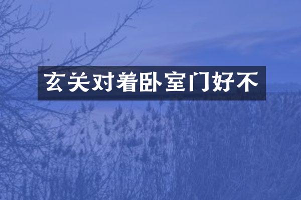 玄关对着卧室门好不