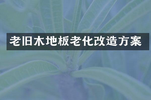 老旧木地板老化改造方案
