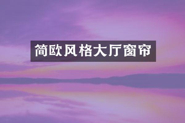 简欧风格大厅窗帘