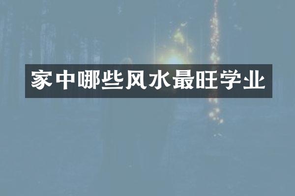 家中哪些风水最旺学业