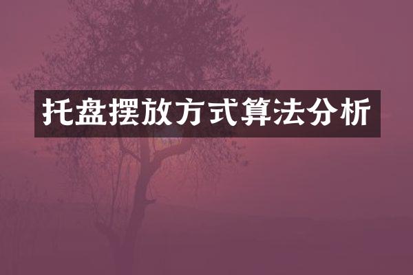 托盘摆放方式算法分析