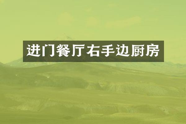 进门餐厅右手边厨房