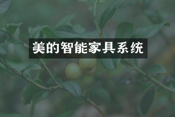 美的智能家具系统