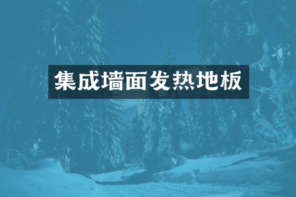 集成墙面发热地板
