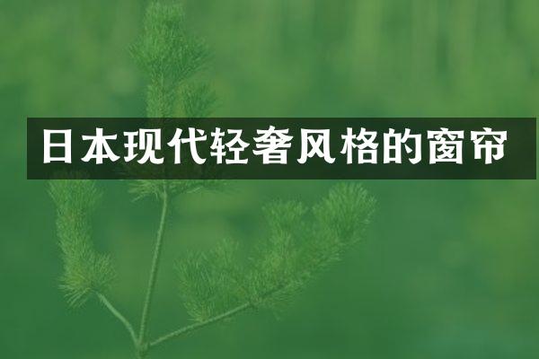 日本现代轻奢风格的窗帘