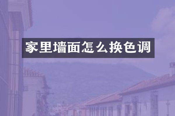 家里墙面怎么换色调