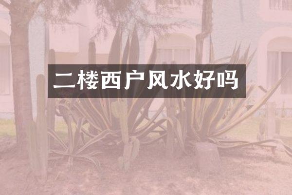 二楼西户风水好吗