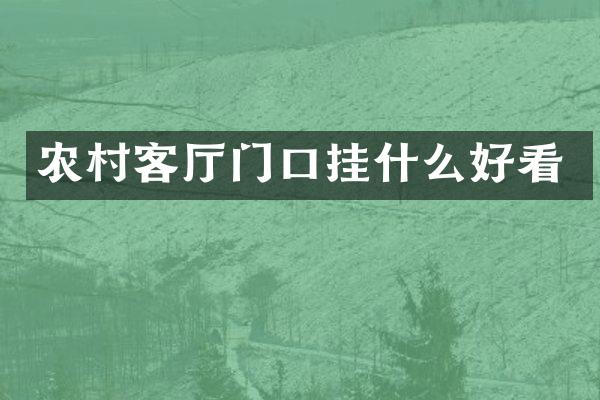 农村客厅门口挂什么好看