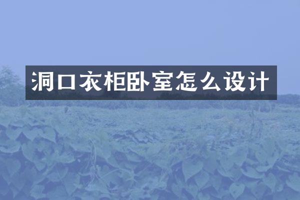 洞口衣柜卧室怎么设计
