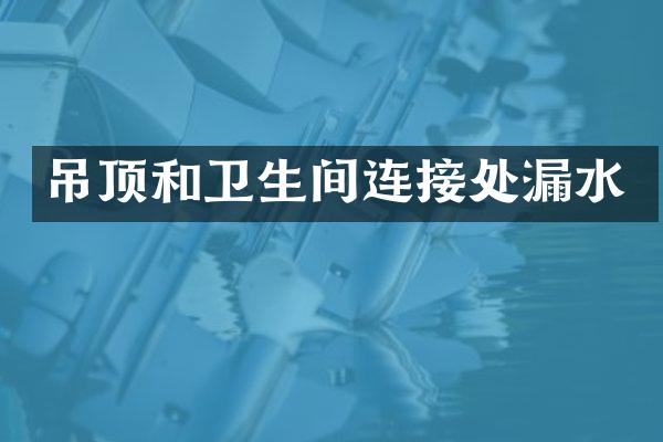 吊顶和卫生间连接处漏水