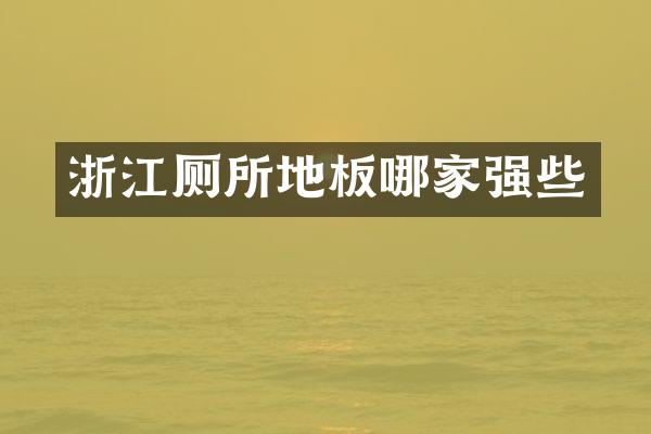 浙江厕所地板哪家强些