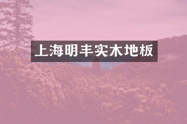 上海明丰实木地板