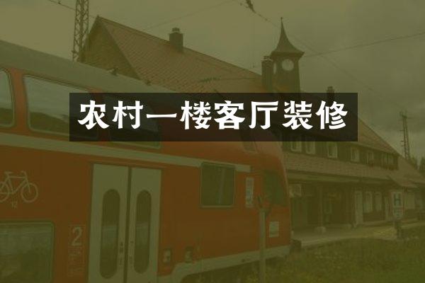 农村一楼客厅装修
