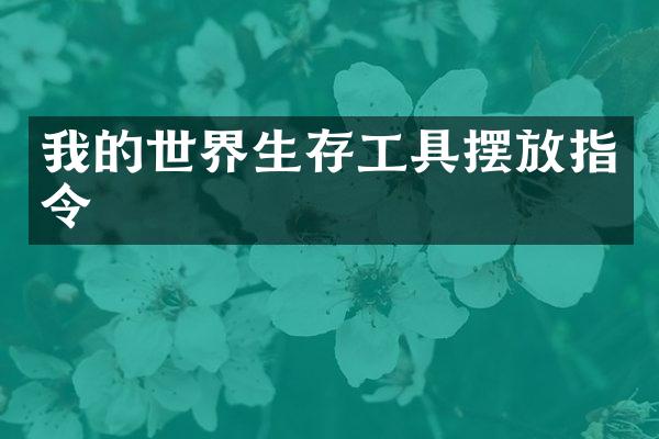 我的世界生存工具摆放指令