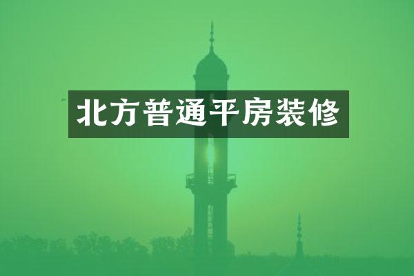 北方普通平房装修