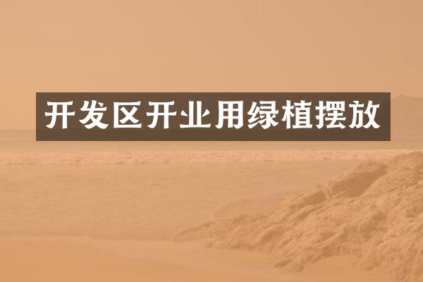 开发区开业用绿植摆放