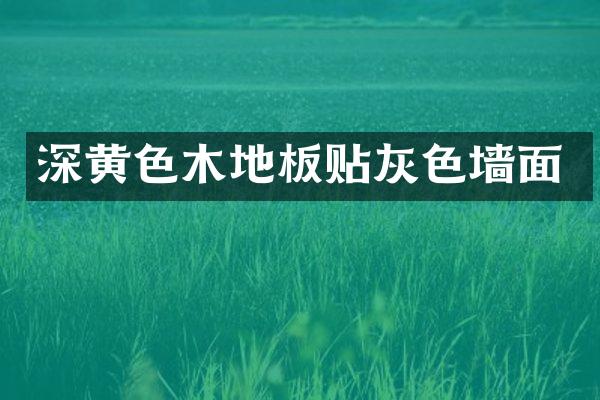 深黄色木地板贴灰色墙面