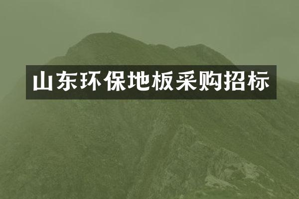 山东环保地板采购招标