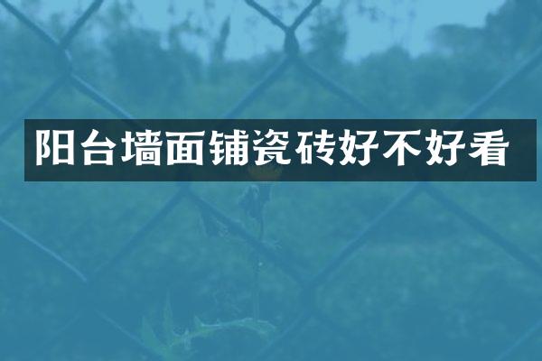 阳台墙面铺瓷砖好不好看