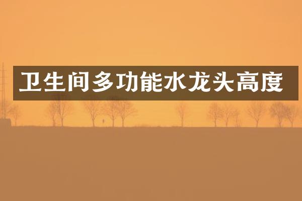 卫生间多功能水龙头高度