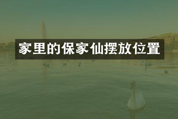 家里的保家仙摆放位置