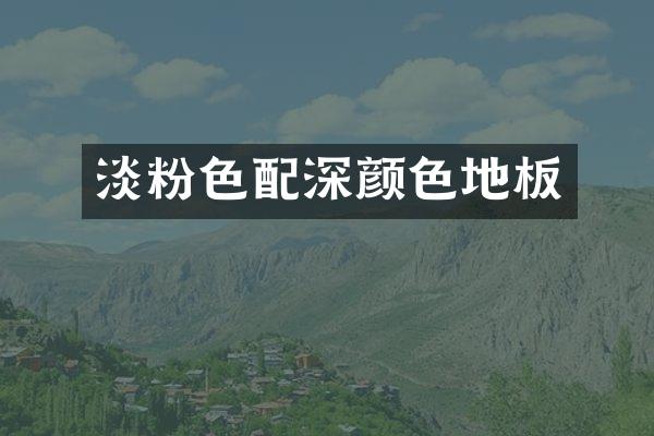 淡粉色配深颜色地板