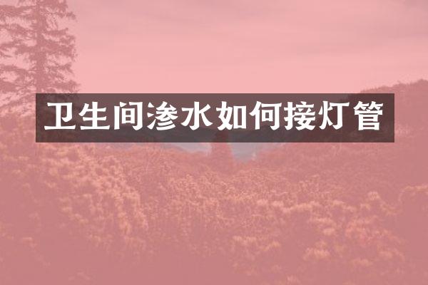 卫生间渗水如何接灯管