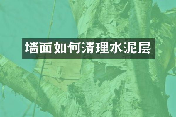 墙面如何清理水泥层
