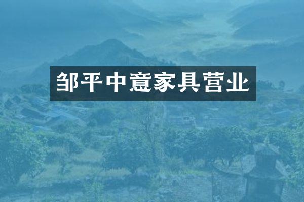 邹平中意家具营业