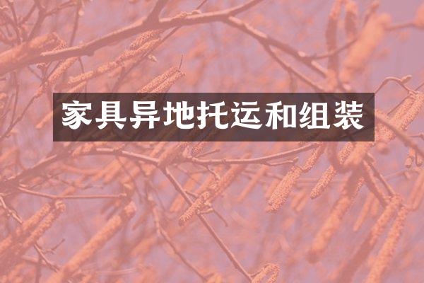 家具异地托运和组装