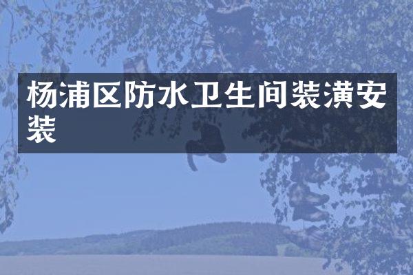 杨浦区防水卫生间装潢安装