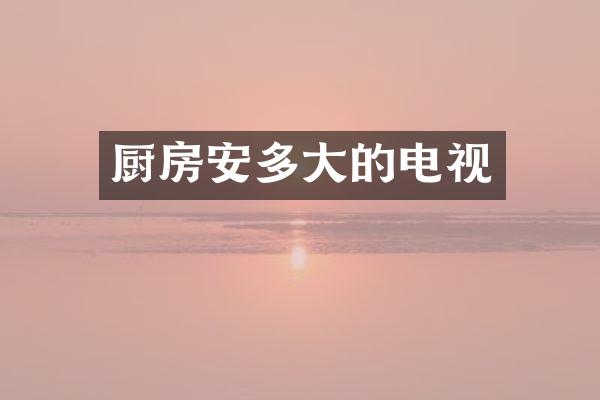 厨房安多大的电视
