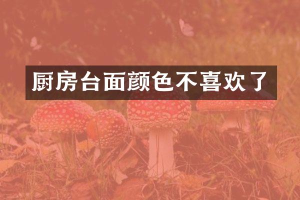厨房台面颜色不喜欢了