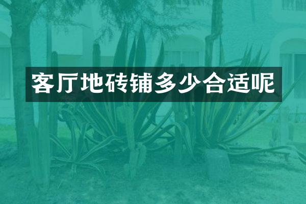 客厅地砖铺多少合适呢