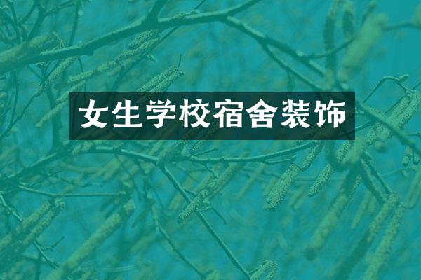 女生学校宿舍装饰
