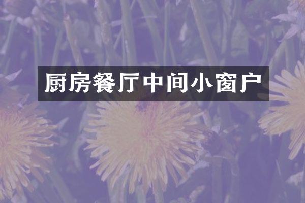 厨房餐厅中间小窗户
