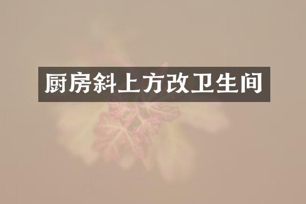厨房斜上方改卫生间