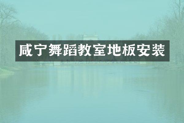 咸宁舞蹈教室地板安装
