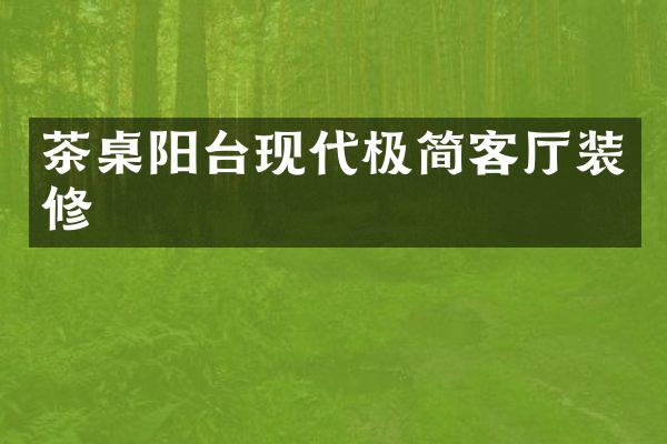 茶桌阳台现代极简客厅装修