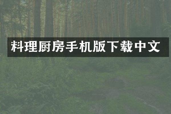 料理厨房手机版下载中文