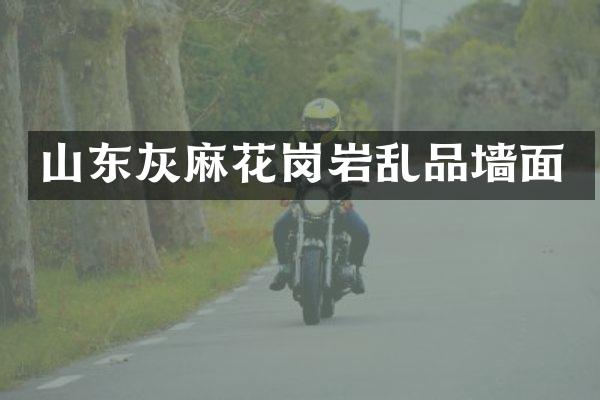 山东灰麻花岗岩乱品墙面