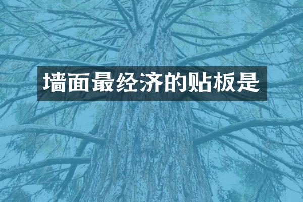墙面最经济的贴板是
