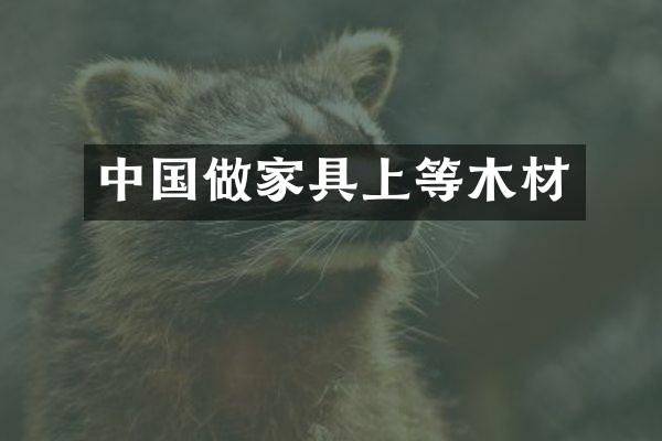 中国做家具上等木材