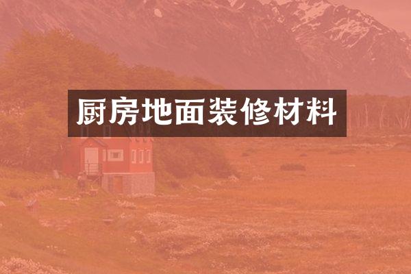 厨房地面装修材料