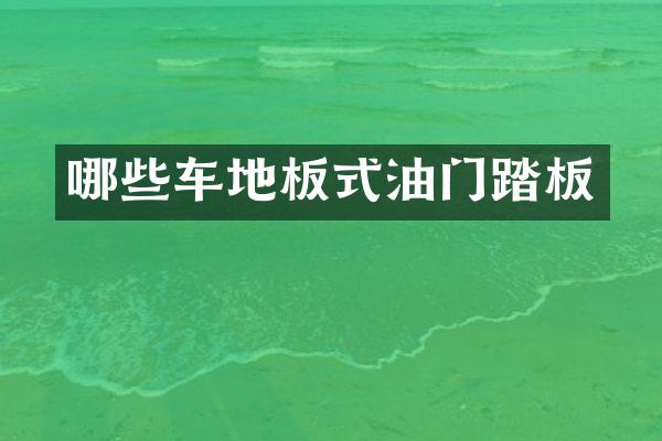 哪些车地板式油门踏板