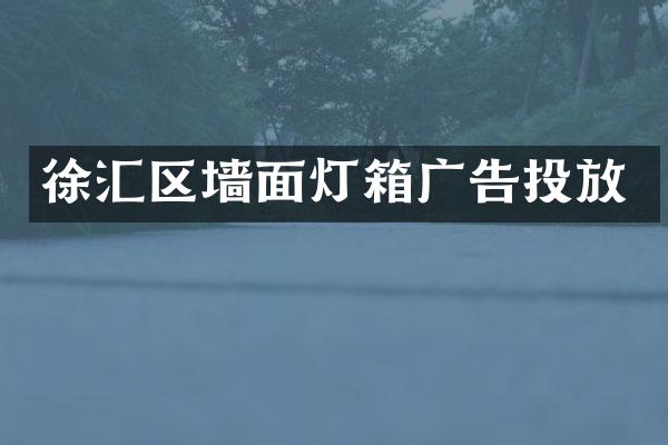 徐汇区墙面灯箱广告投放