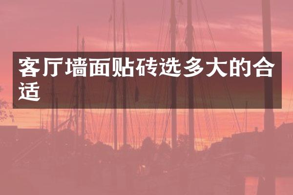 客厅墙面贴砖选多大的合适