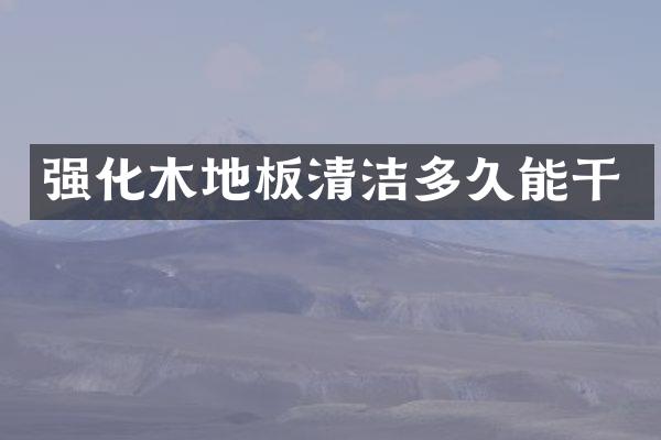 强化木地板清洁多久能干