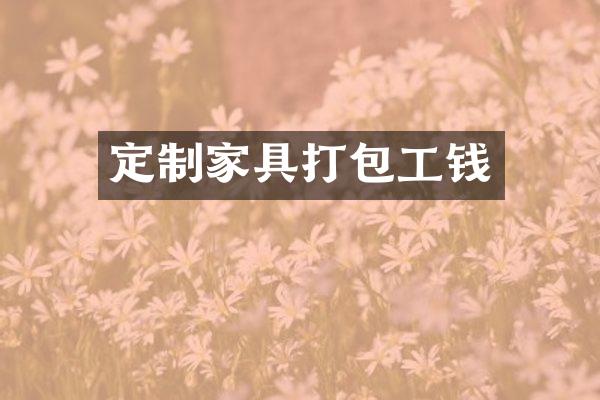 定制家具打包工钱